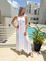 PIA WHITE RACERBACK TOP & PANT SET