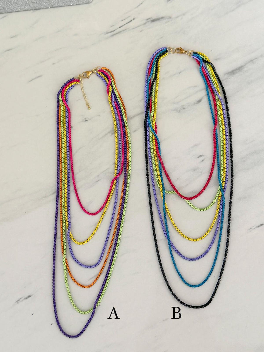 MULTICOLOR LAYERED NECKLACE COLLAB