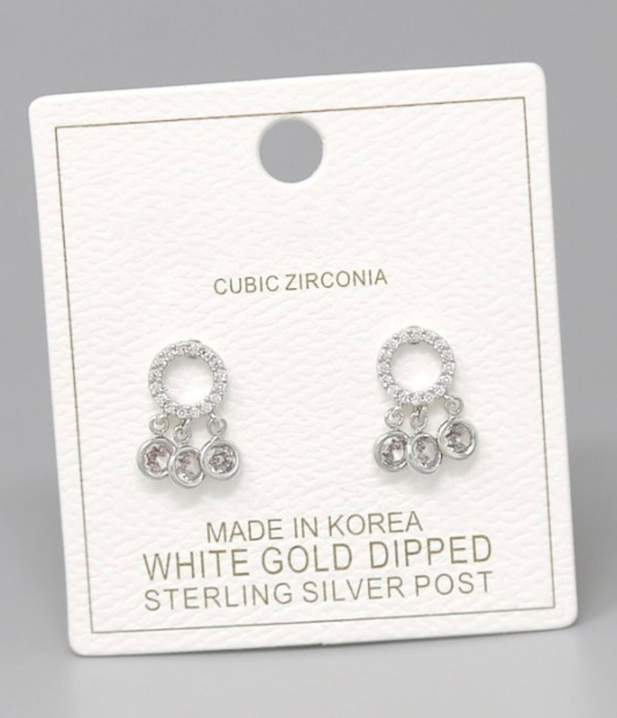 CIRCLE STONE EARRINGS