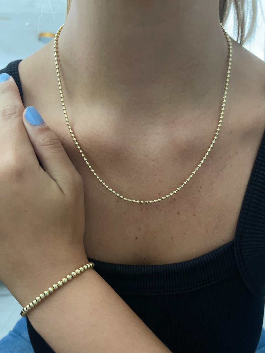 GOLD BALL NECKLACES