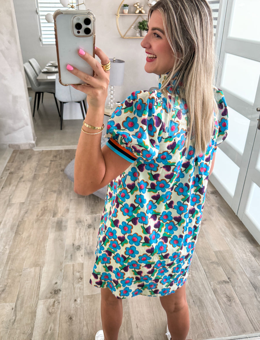 FLORAL PRINTED SHORT DRESS
