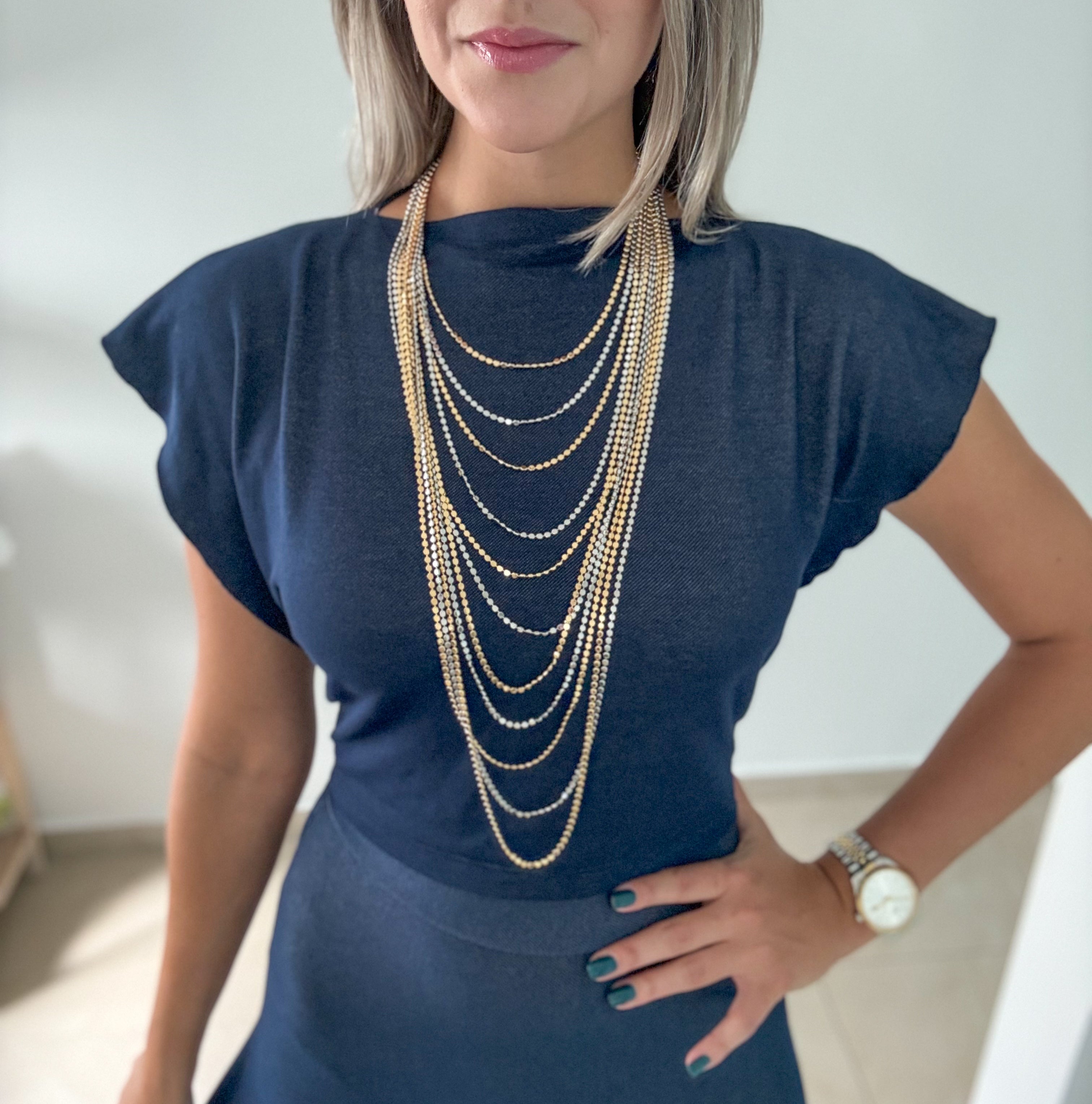 PIA RED/REVERSIBLE SQUARE TOP