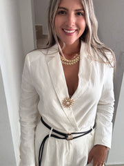 WHITE LINEN BODYSUIT