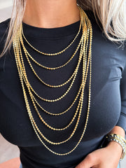 GOLD PAMPAS LAYERED NECKLACE