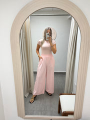 STRETCHY PALE PINK PANTS