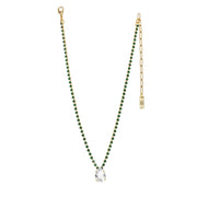 CLEAR/EMERALD GREEN MILLI NECKLACE