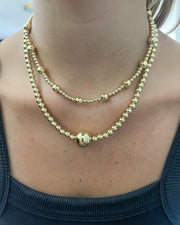 GOLD BALL NECKLACES