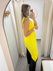 PIA YELLOW ASYMMETRIC BLOUSE