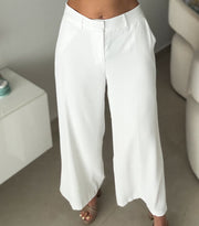 WHITE TAILORED PANTS