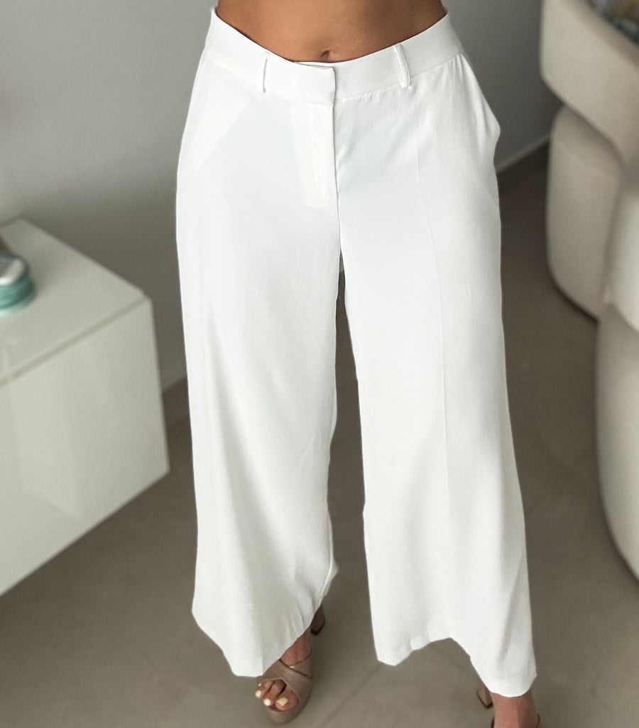 WHITE TAILORED PANTS
