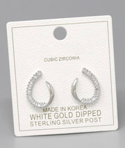 PAVE CURVE EARRINGS