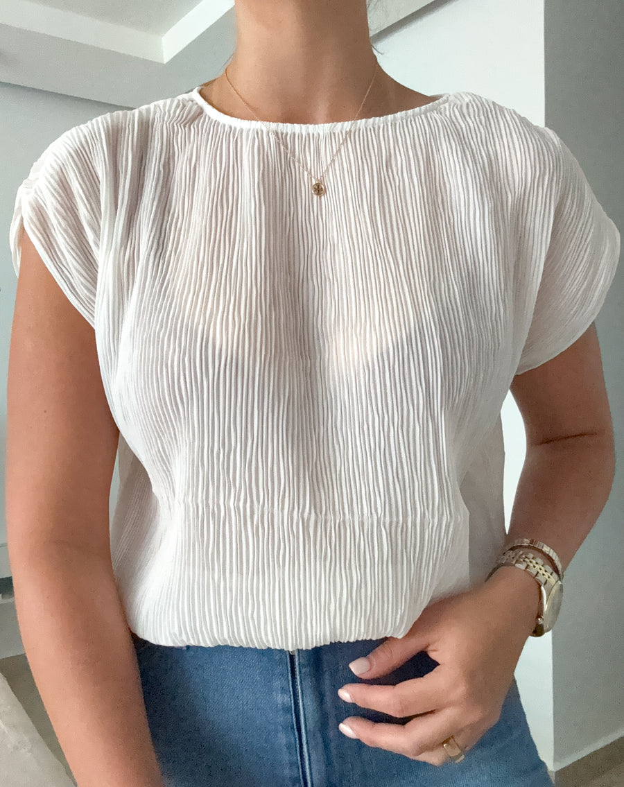 PLISSE BLOUSE