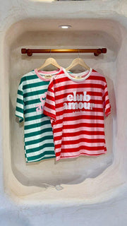 CLUB AMOUR STRIPED TSHIRTS