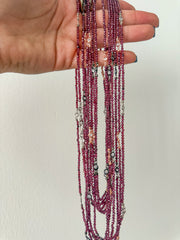 PLUM SEMI-PRECIOUS LONG NECKLACES
