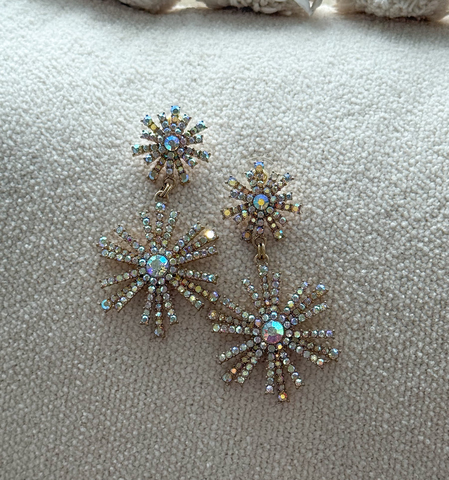 EMBELLISHED DANGLE GLAM EARRINGS