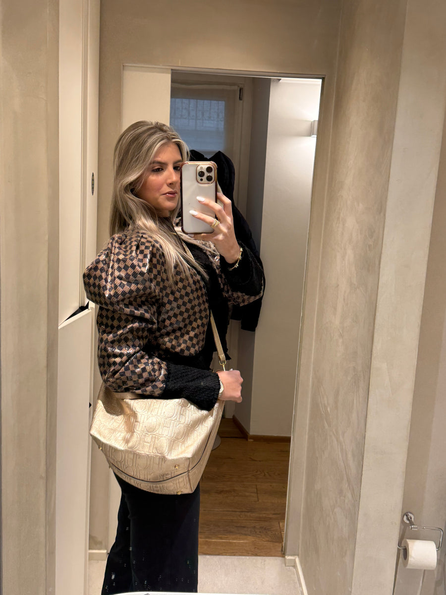 BROWN MOTO JACKET