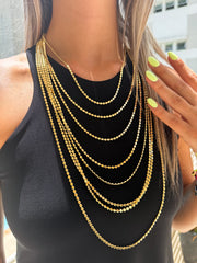GOLD PAMPAS LAYERED NECKLACE
