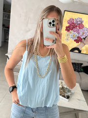 BLUE BUBBLE CAMI TOP