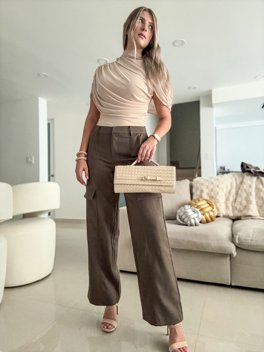 DARK OLIVE CARGO PANTS