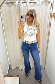 WHITE CAFÉ & RON TANK TOP