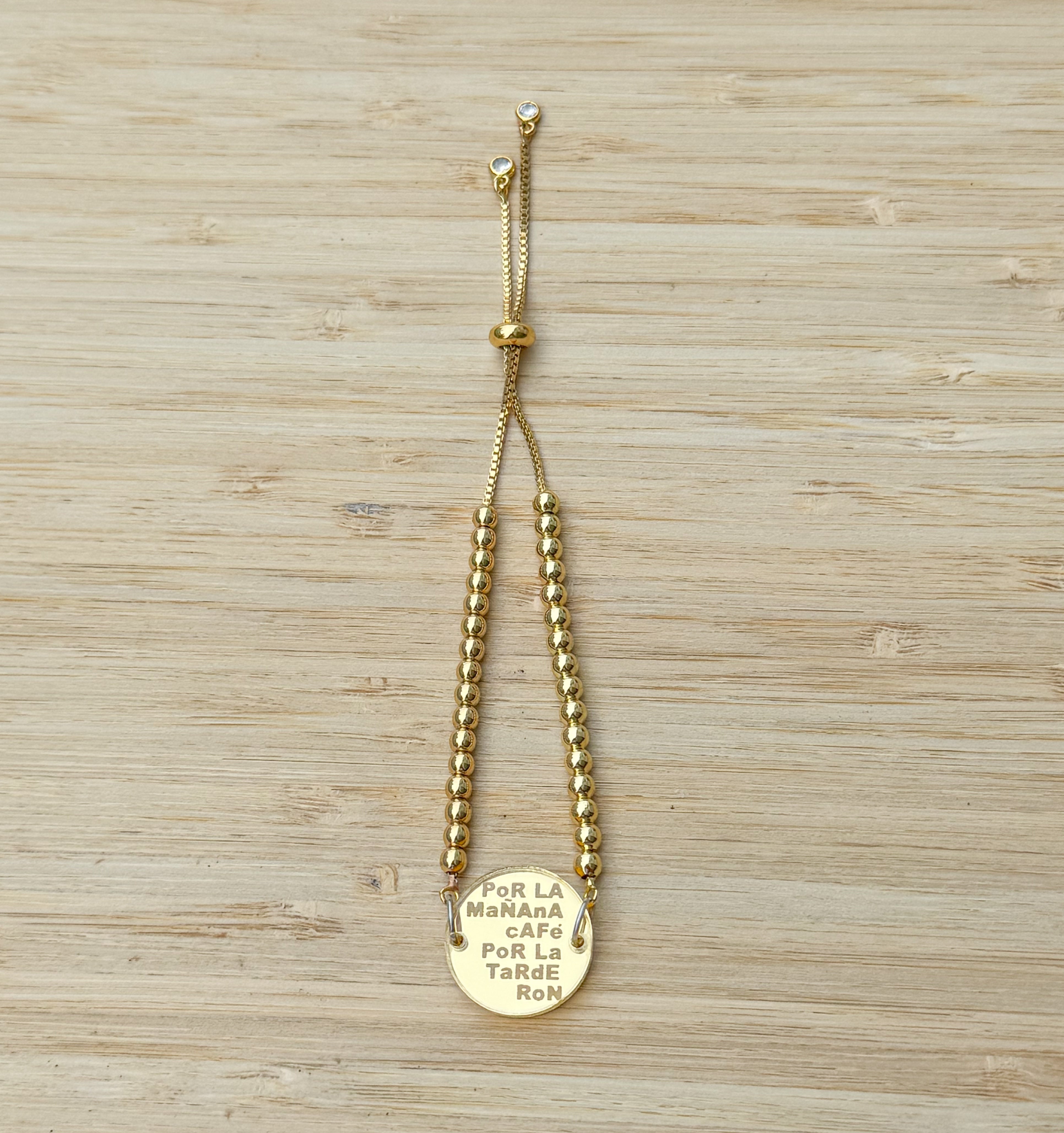 "CAFÉ & RON" ADJUSTABLE BRACELET