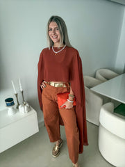 FALL COLOR BARREL PANTS