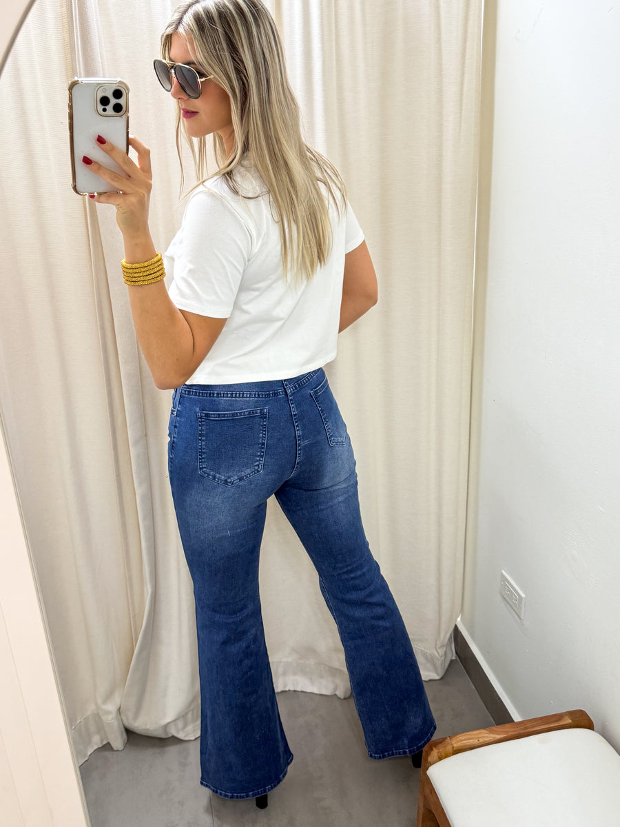 WHITE CAFÉ & RON MID-LENGTH T-SHIRT