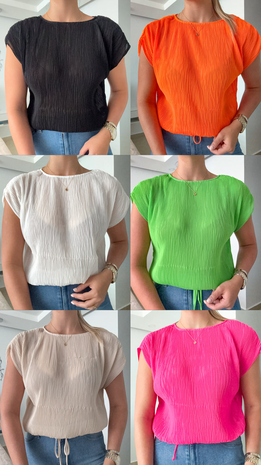 PLISSE BLOUSE