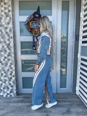 LEOPARD/DENIM TRAVEL SET
