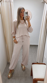 BLUSH PINK TOP & PANT SET
