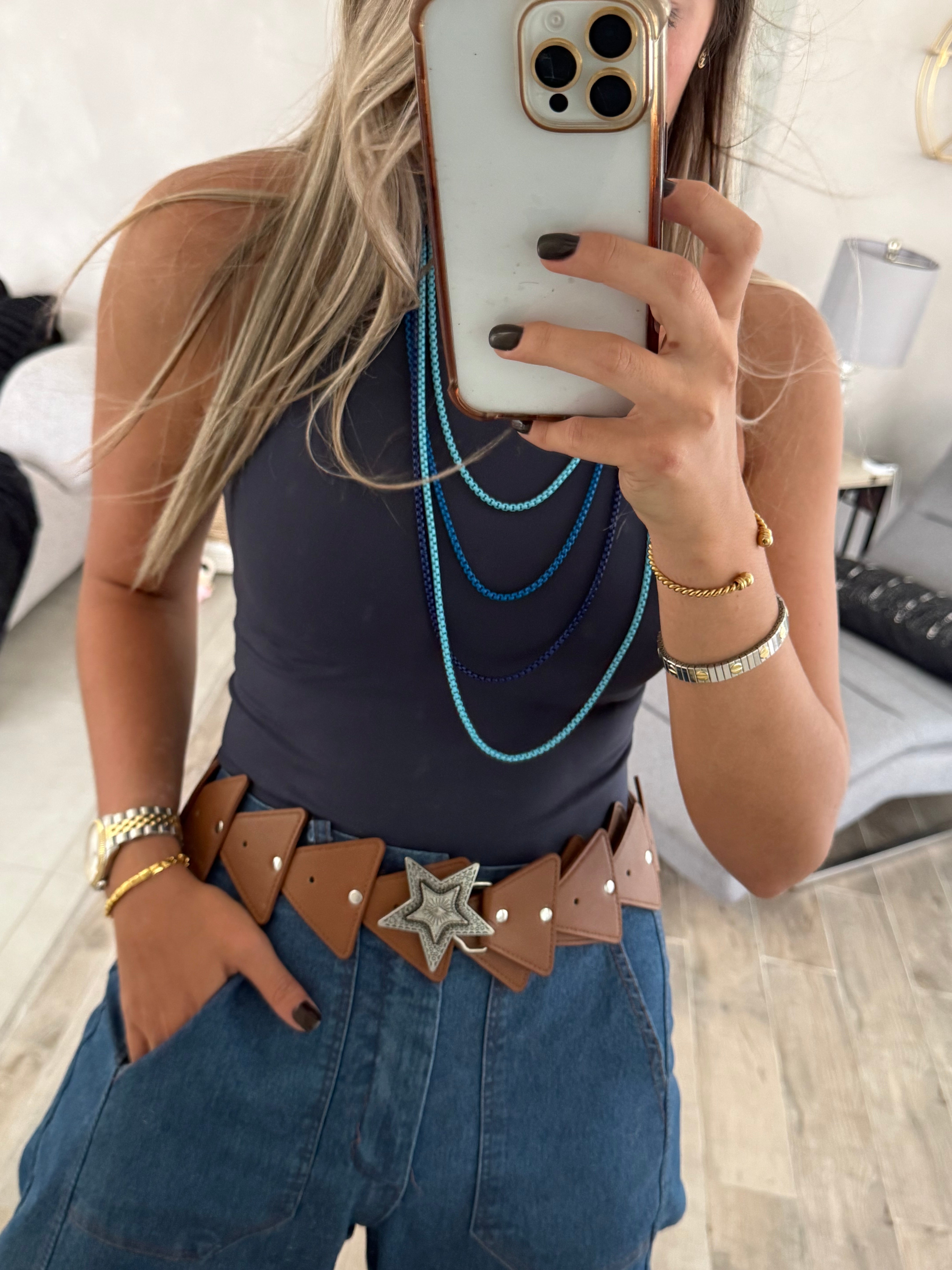 CAMEL STAR BUCKLE BELT