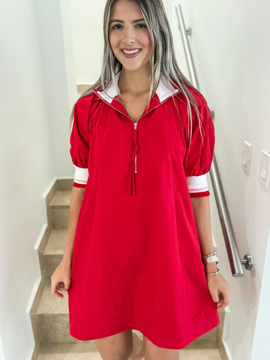 RED ZIPPER DRESS