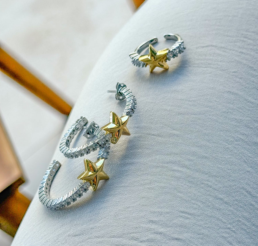 TWO TONE STAR RING