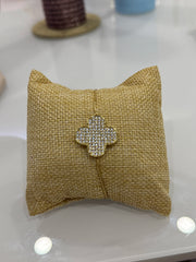 CLOVER RHINESTONE ADJUSTABLE BRACELET