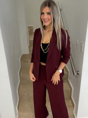 BURGUNDY BLAZER