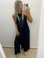 PIA NAVY BLUE RACERBACK TOP & PANT SET