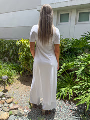 PIA WHITE SHORT SLEEVES TOP & PANT SET