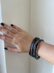 BLACK CLEAR 3PC BANGLE SET