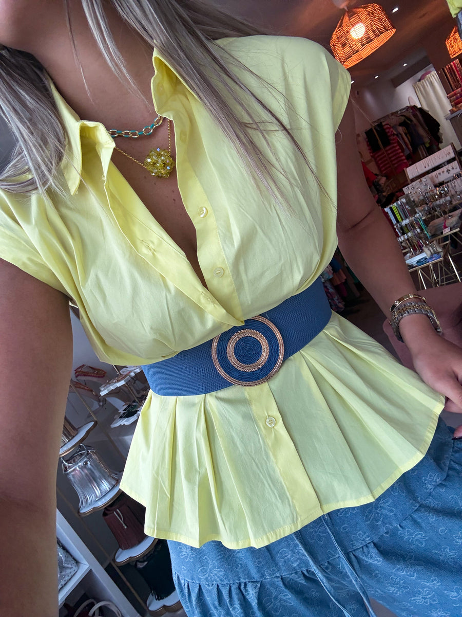 YELLOW TAILORED BLOUSE