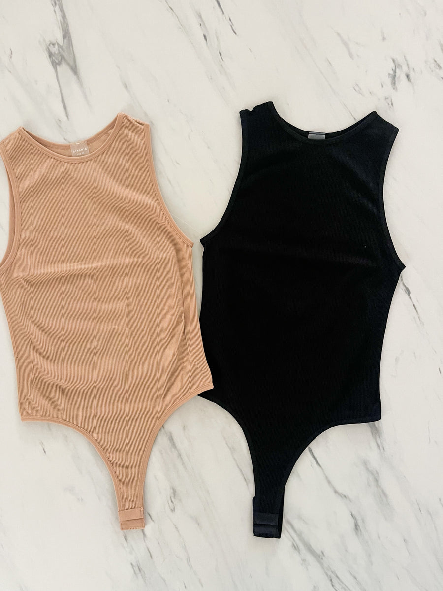 ONE SIZE RIBBED TANK BODYSUIT