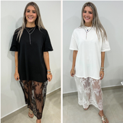 T-SHIRT LACE DRESS