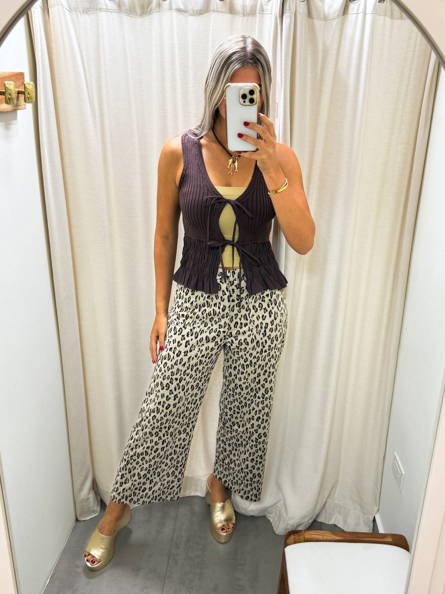 LEOPARD PRINT PANTS