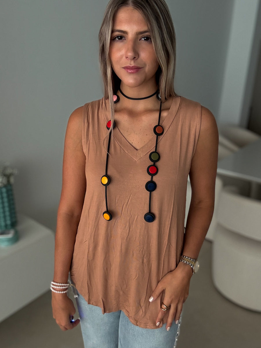 V-NECK SOFT TANK TOPS