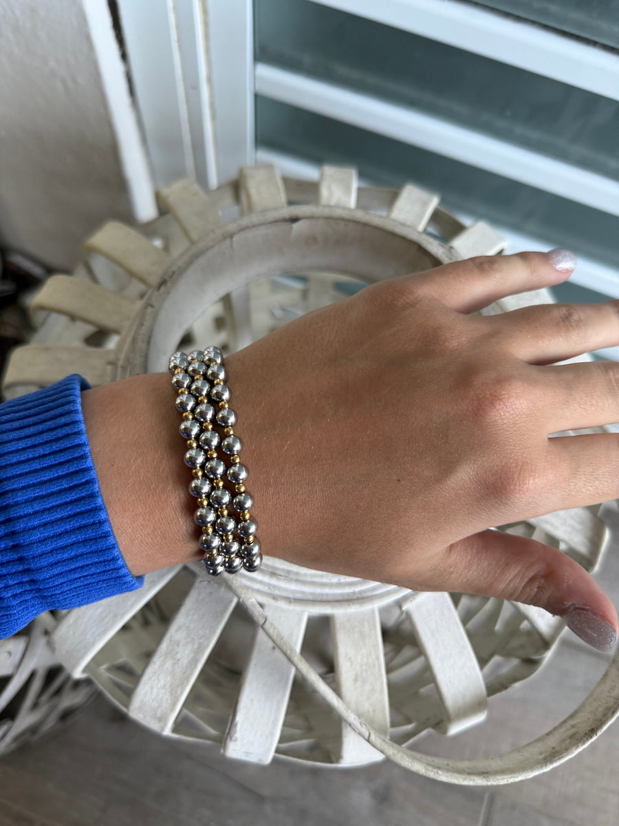 SILVER/GOLD ELASTIC BRACELET
