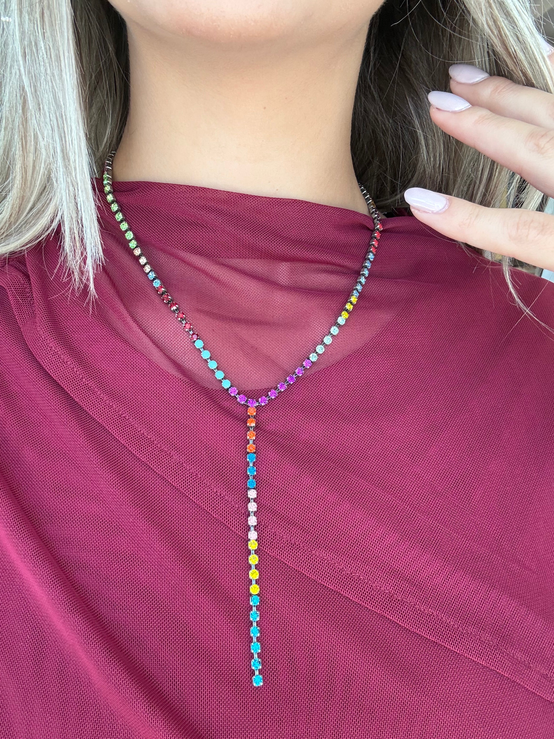 KASSANDRA NECKLACE IN SILVER MULTI