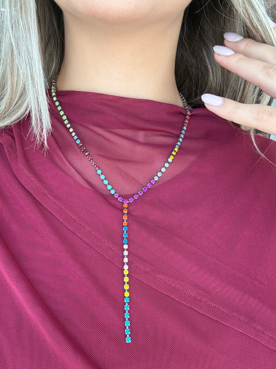 KASSANDRA NECKLACE IN SILVER MULTI
