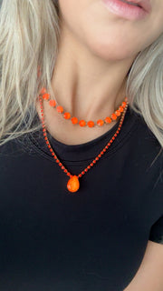ELECTRIC ORANGE OAKLAND NECKLACE