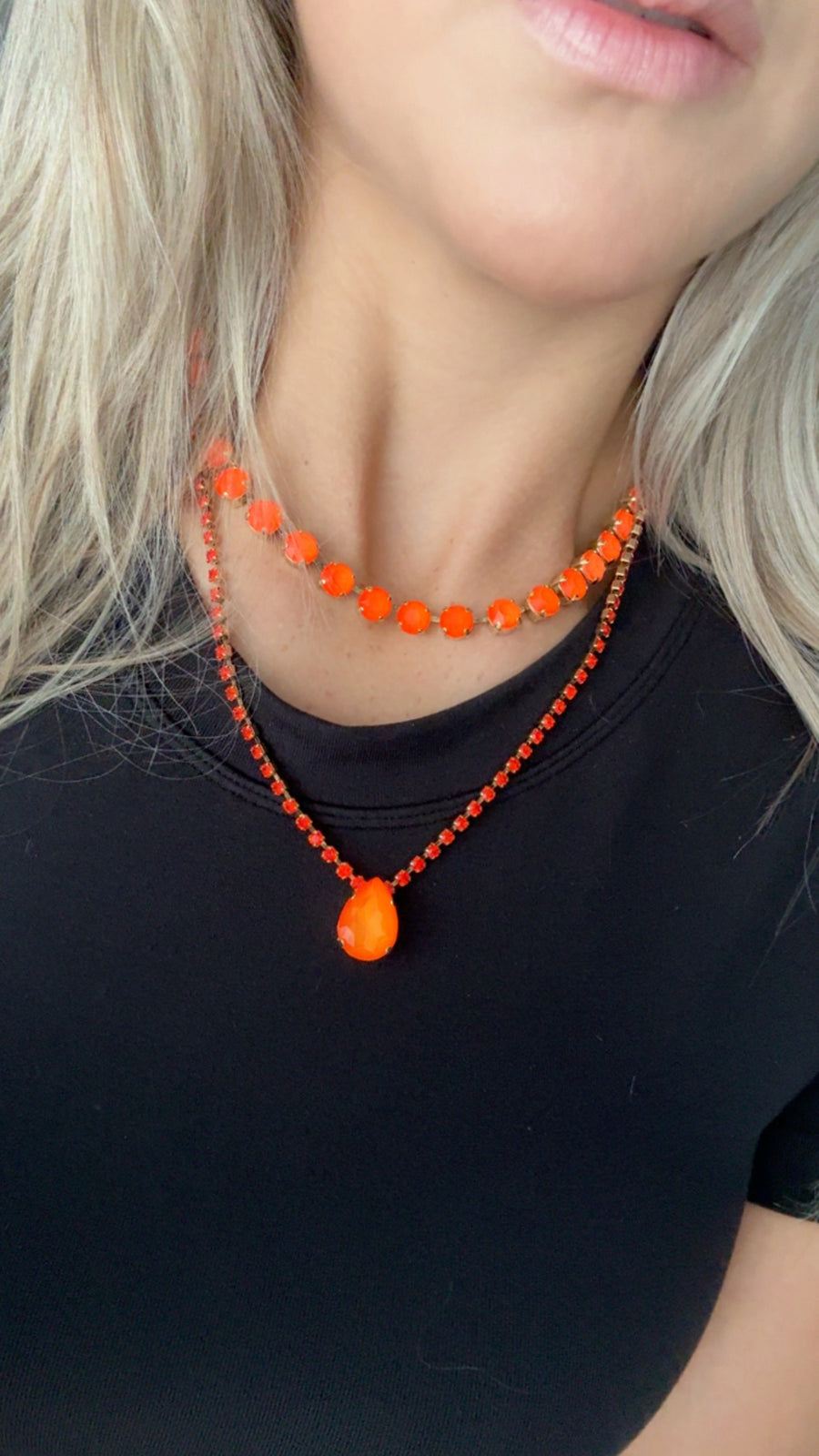 ELECTRIC ORANGE OAKLAND NECKLACE