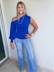 ONE SHOULDER LONG SLEEVE TOP