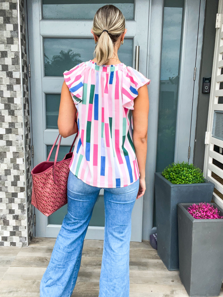 PINK PRINTED BLOUSE